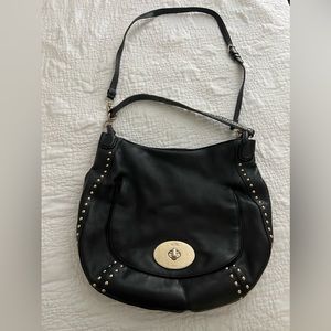 Authentic Coach hobo bag with gold studs